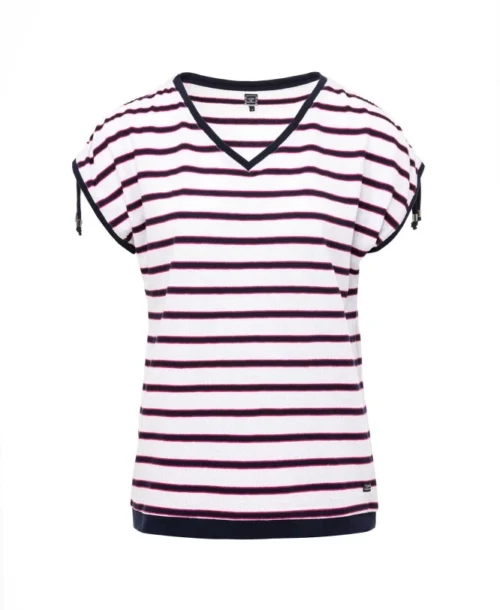 T-shirt Rayé Col V Femme
