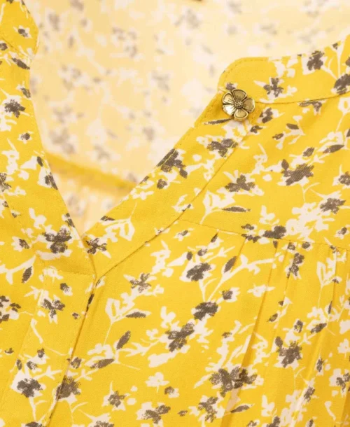 Robe Jaune Fleurie Femme 7 Robe Jaune Fleurie Femme -Vetements Simples Magasin prod 1809 robe mc imprime jaune anemone 666x812 fc7ea0111e0b