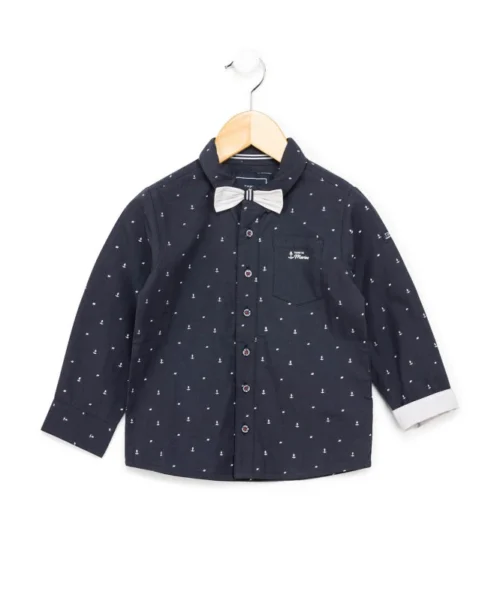 Chemise Bleu Marine Avec Noeud Papillon Garçon