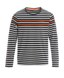 T-shirt Rayé Manches Longues Homme