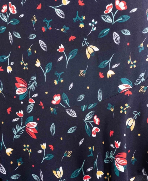 Jupe Courte à Volants Fleurie Femme -Vetements Simples Magasin prod 1961 jupe courte imprime bleu nuit imala 666x812 fc7ea0111e0b