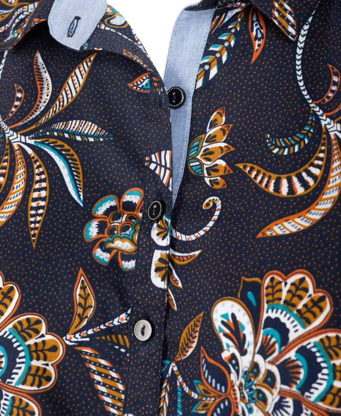 Chemise Imprimé Bleu Nuit Femme 5 Chemise Imprimé Bleu Nuit Femme – Image 3