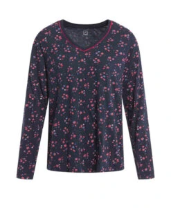 T-shirt Manches Longues Femme Imprimé Floral