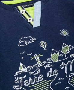 TEE SHIRT ML BLEU MARIN BALIKO -Vetements Simples Magasin prod 394 tee shirt ml bleu marin baliko 666x812 fc7ea0111e0b