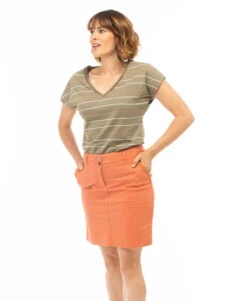 Jupe Courte Brique Femme -Vetements Simples Magasin prod 3983 jupe courte brique clair balye 666x812 fc7ea0111e0b