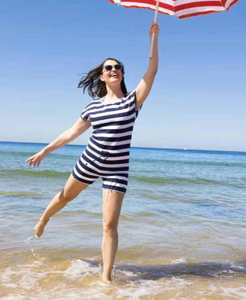 COMBICOURT FOND BLANC RAYE INDIGO GABARE -Vetements Simples Magasin prod 3986 combicourt fond blanc raye indigo gabare 666x812 fc7ea0111e0b