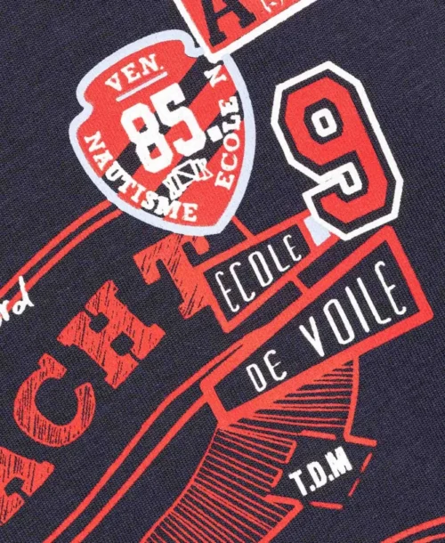 T-shirt Col Rond Garçon Bleu Marine -Vetements Simples Magasin prod 4313 tee shirt mc indigo adeux 666x812 fc7ea0111e0b