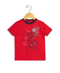 T-shirt Rouge Col Rond Garçon