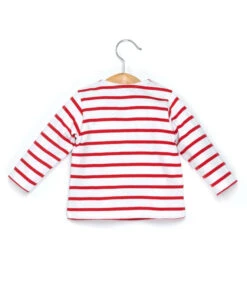 MARINIERE ML FOND BLANC RAYE ROUGE PELY -Vetements Simples Magasin prod 4360 mariniere ml fond blanc raye rouge pely 666x812 fc7ea0111e0b