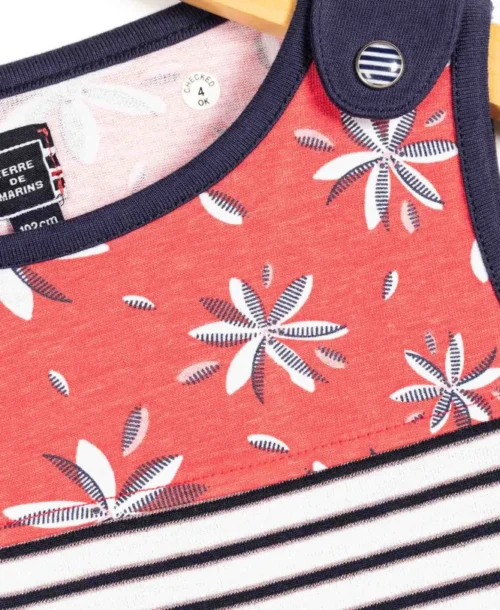 Tunique Rayée Sans Manches Fille -Vetements Simples Magasin prod 4384 tunique ssm fond blanc raye indigo weby 666x812 fc7ea0111e0b