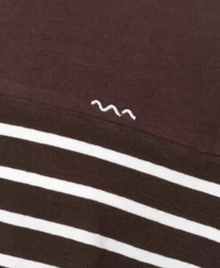 Marinière Manches Longues Homme Marron/blanc -Vetements Simples Magasin prod 4480 mariniere ml fond chocolat raye naturel calunque 666x812 fc7ea0111e0b