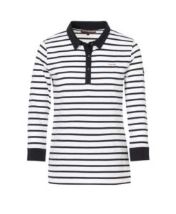 Polo Rayé Femme Manches 3/4