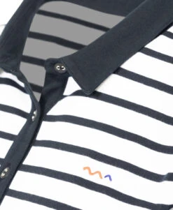 Polo Rayé Femme Manches 3/4 -Vetements Simples Magasin prod 4492 polo m3 4 fond naturel raye marine unchal 666x812 fc7ea0111e0b