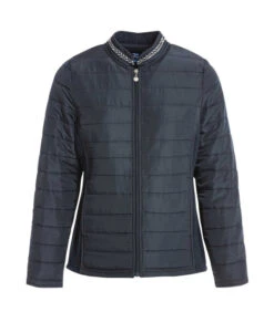 Veste Matelassée Bleu Marine Femme