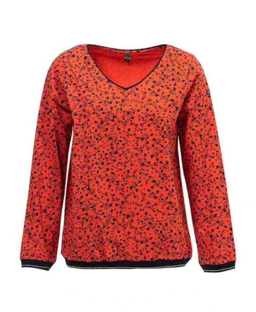 T-shirt Imprimé Orange Femme