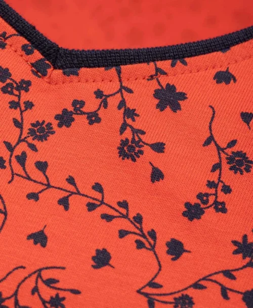 T-shirt Imprimé Orange Femme -Vetements Simples Magasin prod 455 tee shirt ml imprime orange halo 666x812 fc7ea0111e0b