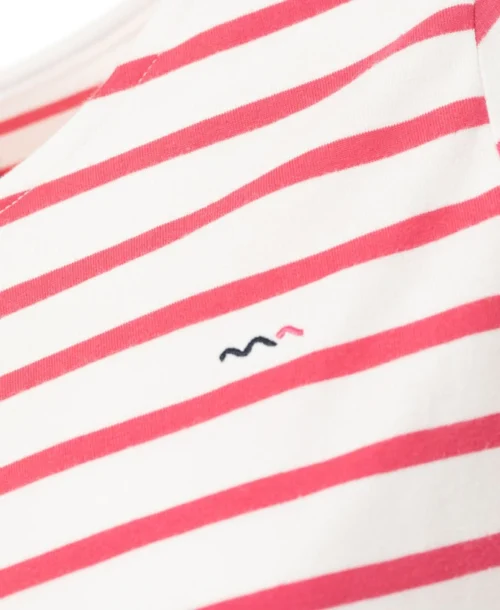 TEE SHIRT ML FOND NATUREL RAYE ROSE ACCOT -Vetements Simples Magasin prod 4693 tee shirt ml fond naturel raye rose accot 666x812 fc7ea0111e0b