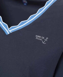 TEE SHIRT ML INDIGO NYALA -Vetements Simples Magasin prod 4696 tee shirt ml indigo nyala 666x812 fc7ea0111e0b