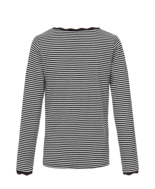 T-shirt Rayé Blanc-indigo Col V Femme 9 T-shirt Rayé Blanc-indigo Col V Femme -Vetements Simples Magasin prod 4704 tee shirt ml fond naturel raye indigo raies 666x812 fc7ea0111e0b