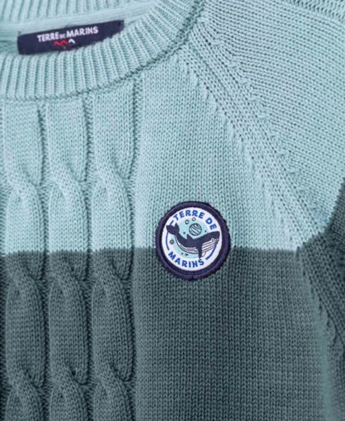 Pull Rayé Garçon Vert/bleu -Vetements Simples Magasin prod 4711 pull bleu vert buli 666x812 fc7ea0111e0b