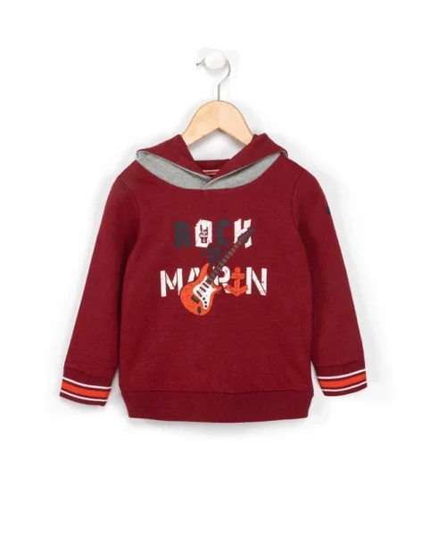 Sweat à Capuche Rouge Garçon