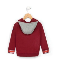 Sweat à Capuche Rouge Garçon -Vetements Simples Magasin prod 4719 sweat a capuche rouge grenat bozou 666x812 fc7ea0111e0b