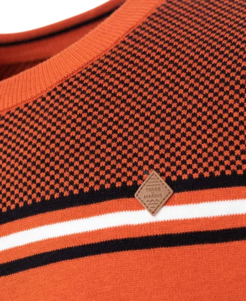 Pull Col Rond Rouille Homme -Vetements Simples Magasin prod 4750 pull rouille hansen 666x812 fc7ea0111e0b