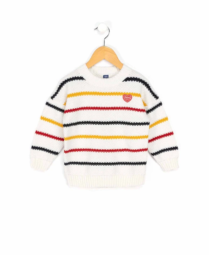 Pull Rayé Multicolore Fille 3 Pull Rayé Multicolore Fille
