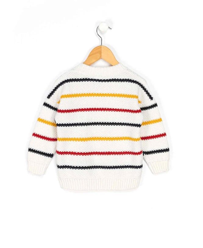 Pull Rayé Multicolore Fille 4 Pull Rayé Multicolore Fille – Image 2