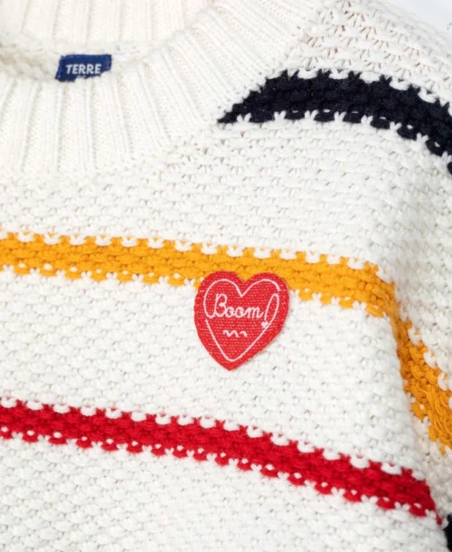 Pull Rayé Multicolore Fille 7 Pull Rayé Multicolore Fille -Vetements Simples Magasin prod 4765 pull fond blanc raye multicolore ixona 666x812 fc7ea0111e0b