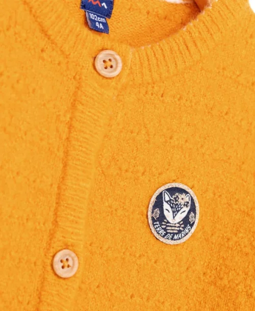 Gilet Jaune Ocre Fille -Vetements Simples Magasin prod 4768 cardigan tricot jaune ocre cizal 666x812 fc7ea0111e0b