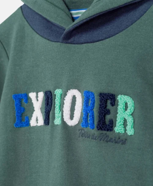 Sweat à Capuche Vert Foncé Garçon -Vetements Simples Magasin prod 4813 sweat a capuche vert fougere barami 666x812 fc7ea0111e0b