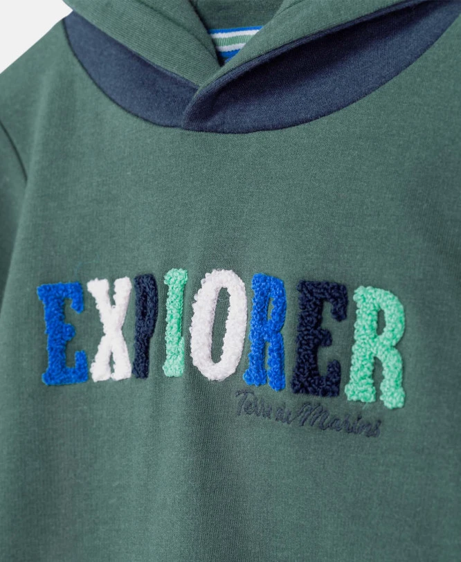 Sweat à Capuche Vert Foncé Garçon 5 Sweat à Capuche Vert Foncé Garçon – Image 3