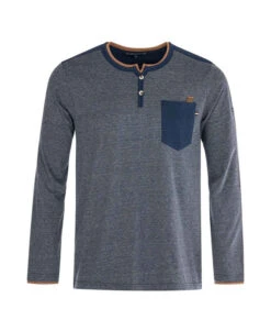 T-shirt Homme Manches Longues Avec Poche