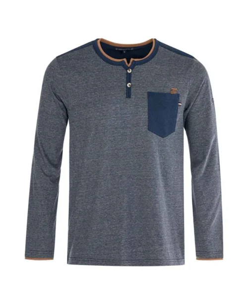 T-shirt Homme Manches Longues Avec Poche