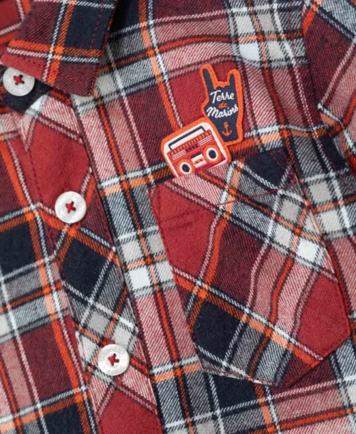 Chemise Grenat à Carreaux Garçon -Vetements Simples Magasin prod 4822 chemise chemisier ml carreaux grenat bomica 666x812 fc7ea0111e0b