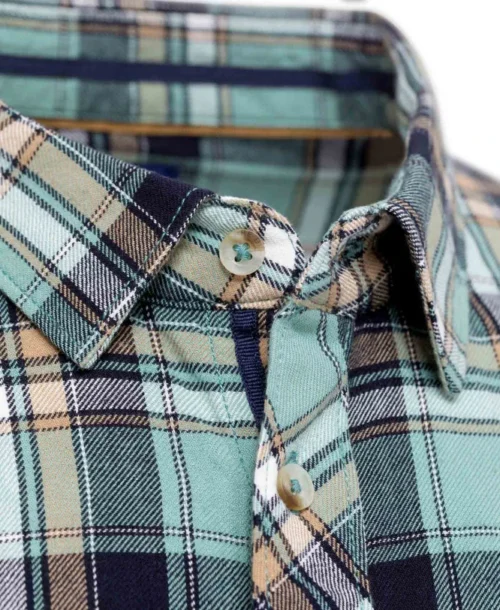 Chemise à Carreaux Homme -Vetements Simples Magasin prod 4834 chemise chemisier ml carreaux vert lagon fedra 666x812 fc7ea0111e0b