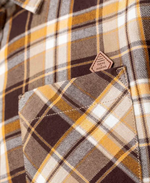 Chemise à Carreaux Marron Homme -Vetements Simples Magasin prod 4837 chemise chemisier ml carreaux chocolat fedra 666x812 fc7ea0111e0b