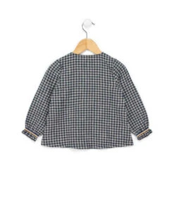 Blouse Manches Longues à Carreaux Fille -Vetements Simples Magasin prod 4848 blouse ml carreaux chamoine 666x812 fc7ea0111e0b