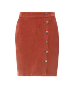 Jupe Courte Femme Rouge Brique En Velours -Vetements Simples Magasin prod 4889 jupe courte rouge brique bino 666x812 fc7ea0111e0b