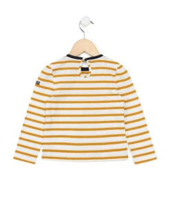 Marinière Fille Rayé Jaune à Sequins -Vetements Simples Magasin prod 492 tee shirt ml fond naturel raye jaune chantix 666x812 fc7ea0111e0b