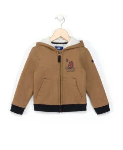 Veste à Capuche Camel En Molleton Garçon