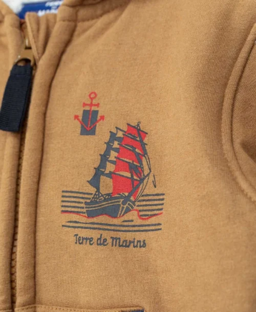 Veste à Capuche Camel En Molleton Garçon -Vetements Simples Magasin prod 4927 veste ml camel andeux 666x812 fc7ea0111e0b