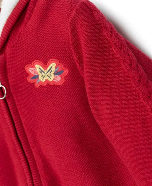 Veste Tricot Zippée Rose Framboise Fille -Vetements Simples Magasin prod 4960 veste tricot doublee rose framboise beyna 666x812 fc7ea0111e0b