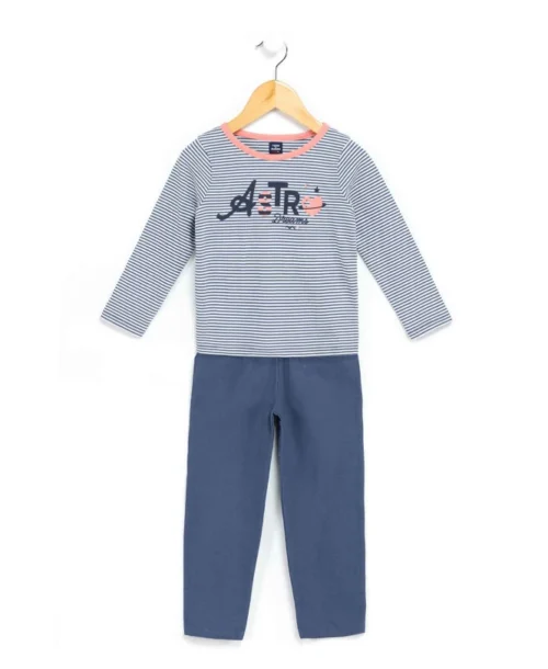 Pyjama Rayé Fille Pantalon + T-shirt Manches Longues