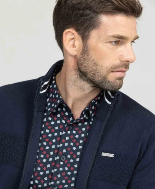 Gilet Zippé Bleu Marine Homme 10 Gilet Zippé Bleu Marine Homme -Vetements Simples Magasin prod 5191 cardigan tricot indigo itaro 666x812 fc7ea0111e0b