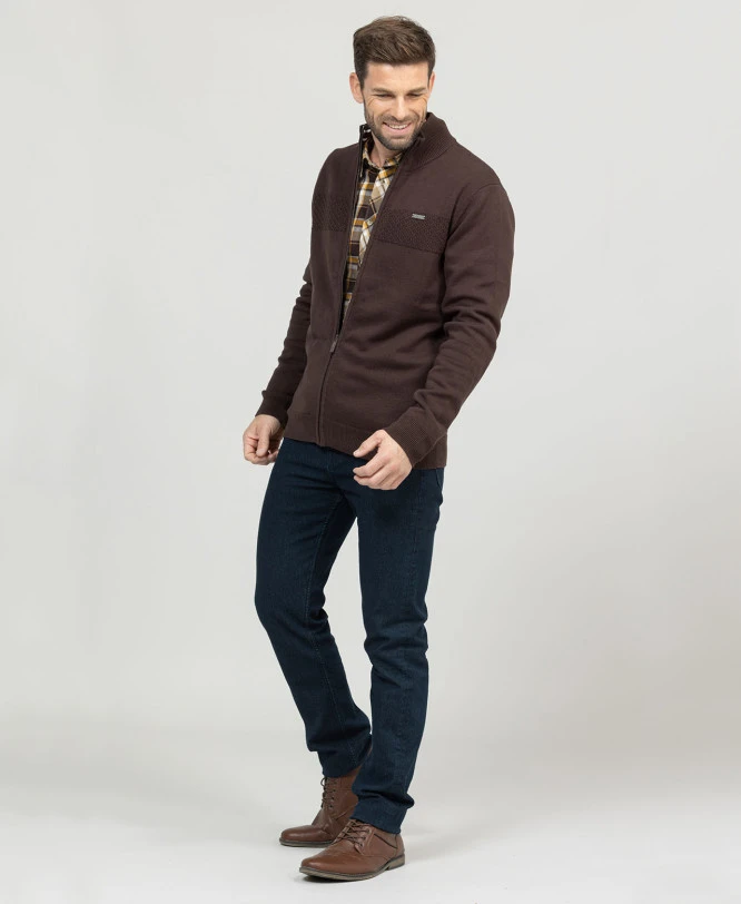 Gilet Zippé Marron Homme 3 Gilet Zippé Marron Homme