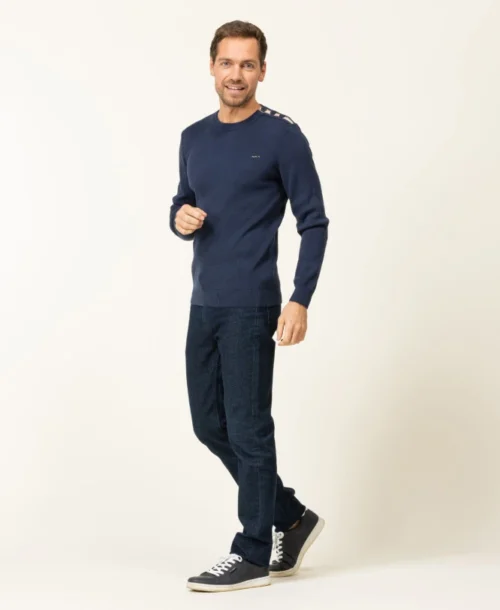 Pull Bleu Minéral Homme -Vetements Simples Magasin prod 5340 pull bleu mineral kafull 666x812 fc7ea0111e0b
