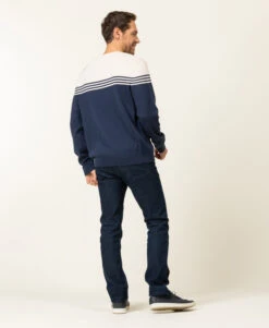 Pull Bicolore Homme -Vetements Simples Magasin prod 5350 pull bleu mineral karay 666x812 fc7ea0111e0b