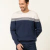 Pull Bicolore Homme -Vetements Simples Magasin prod 5351 pull bleu mineral karay 666x812 fc7ea0111e0b
